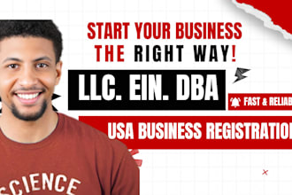 register your llc, ein and dba in the USA fast and accurately
