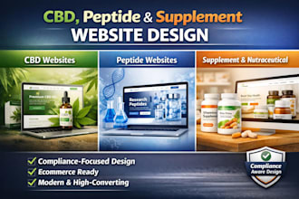 build a complaint cbd, peptide and nutraceutical website