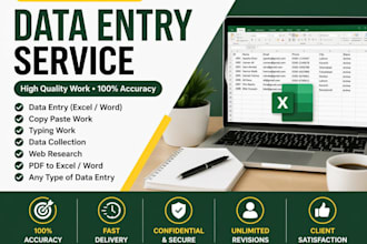 do data entry, ms office work and basic photoshop editing