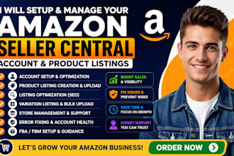 setup and manage your amazon seller central account and product listings