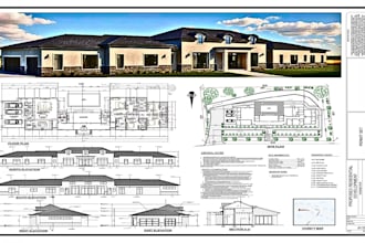 draw 2d floor plan and permit drawings