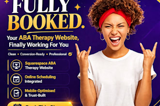 build squarespace aba therapy and autism therapy website with online scheduling