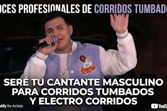 be your professional male singer for corridos tumbados and electro corridos
