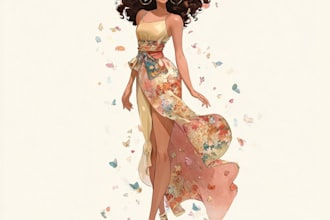draw a custom disney portrait illustration