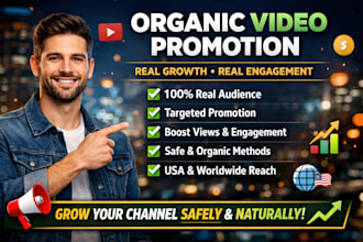 do organic youtube video promotion for channel growth