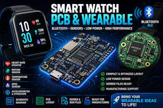 design smartwatch pcb, iot wearable electronics and sensor systems