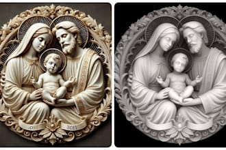 create the image to relief files 3d design for cnc carving