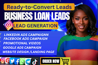 business loan leads business funding leads financial leads loan leads video ads