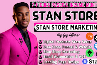 stan store digital product store setup,stan store marketing,stan store website