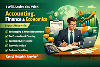 assist in accounting, finance, economics, bookkeeping