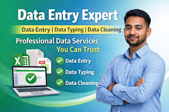do a data entry and data cleaning proffessional work