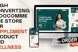 create a professional woocommerce store for supplement and wellness businesses