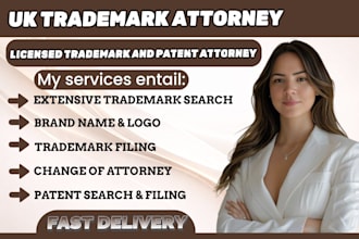 help to register trademark, patent, brand logo and name trademark search in UK