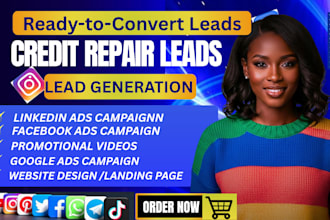 credit repair leads credit marketing debt repair leads facebook ads video ads