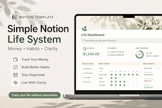 create a simple notion system for money and habits
