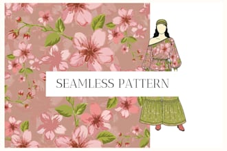 make seamless pattern design for fabric prints