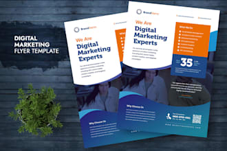 design professional marketing flyer, promotional flyer, one pager