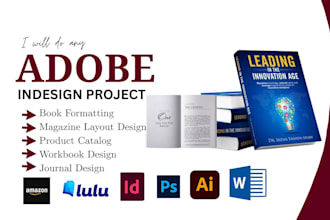 design catalog, magazine, brochure, journal and flyers in adobe indesign