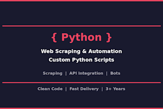 create a python script for web scraping or automation