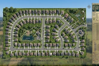 render site plans, subdivisions, plat maps, rv park maps and campground layouts