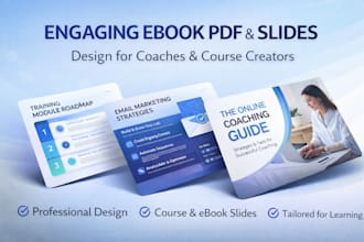 design engaging ebook pdf and training slides for coaches and course creators