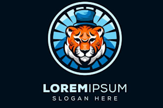 do awesome tiger chief logo for your company