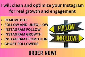follow unfollow your instagram facebook youtube remove fake bot removal