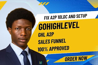 design gohighlevel website sales funnel landingpage a2p automation CRM workflow