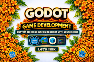 make custom 2d or 3d games in godot with source code