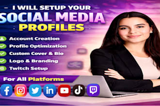 create and optimize your social media facebook page instagram linkedin