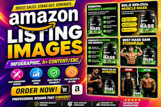 design amazon product infographic design, amazon listing images design