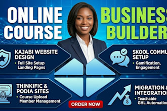 do online course website membership sites, kajabi websites, podia thinkific site