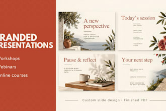 design branded presentations for workshops and online courses
