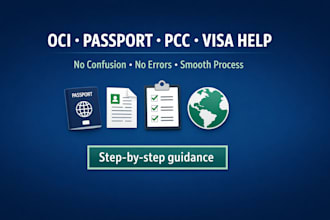 help with oci, passport, pcc and india visa applications