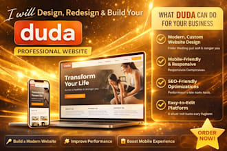 design, redesign, and build a professional duda website