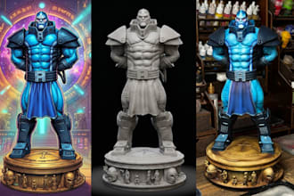 create 3d printed character statue from your 2d image drawing to stl file print