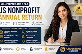 prepare and e file US nonprofit annual return