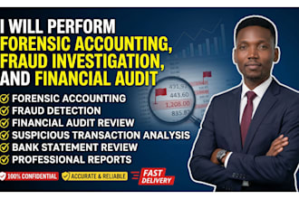 perform forensic accounting, fraud investigation, and financial audit