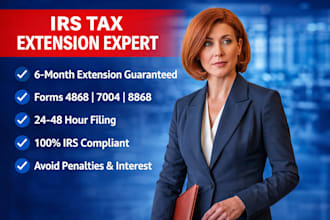 file your irs tax extension form 4868, 7004 fast and accurately