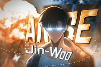 create catchy youtube anime thumbnail for your edits and amv