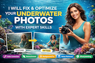fix and optimize your underwater photos with expert skills
