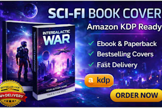 book cover design, scifi book cover, paperback cover, amazon kdp cover
