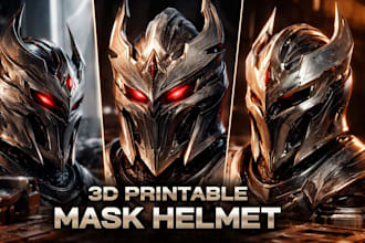 sculpt 3d mask 3d helmet 3d armor mask cosplay helmet for 3d printing
