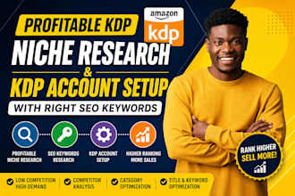 research KDP niche categories to setup amazon KDP account creation SEO keywords