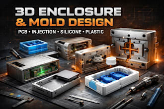 do 3d pcb board enclosure, fiberglass injection, rubber plastic silicone mold