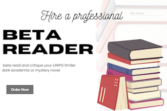 beta read and critique your litrpg thriller dark academia or mystery novel