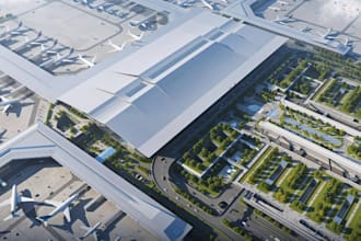 remodel 2d,3d airport design, msfs terminal, jetway layout, aviation environment