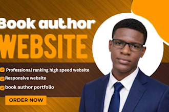 book author website ebook landing page portfolio  writer website with payment
