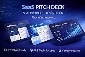 create modern saas pitch deck and ai product presentation that wins investors