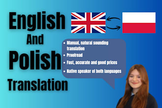 translate english to polish and polish to english